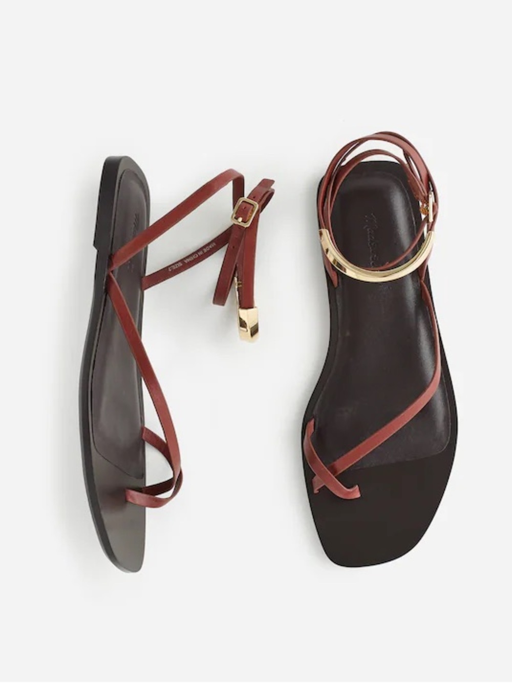Madewell Vira bangle ankle sandle in brown leather